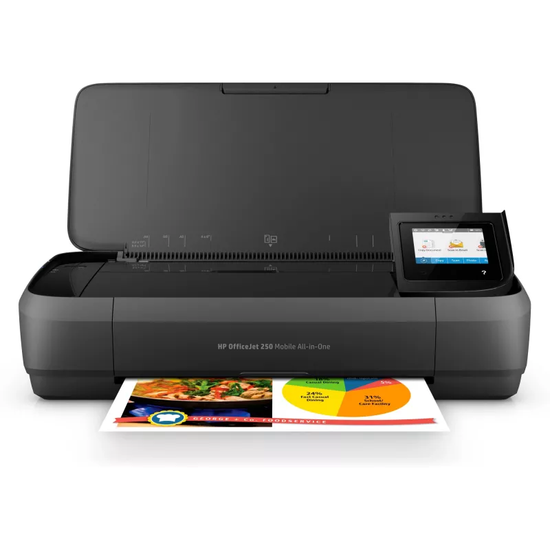 HP Officejet 250 Mobile All-in-One MFP impresora de inyección de tinta color A4 8 páginas/min copia 10 páginas/min impresión 50 hojas USB Wi-Fi