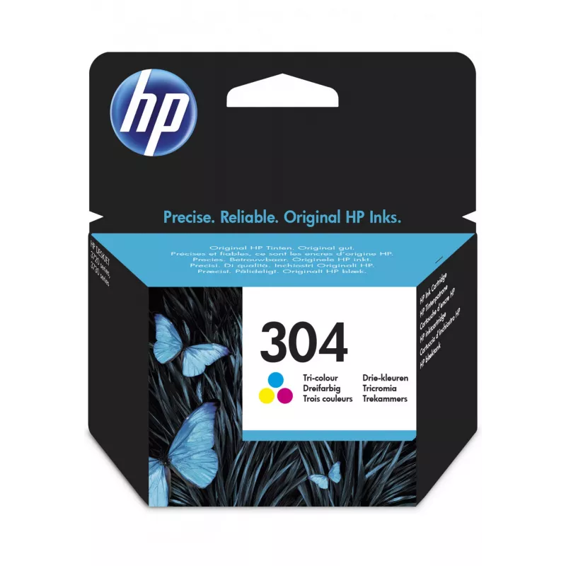 Cartucho de tinta original HP 304 tricolor