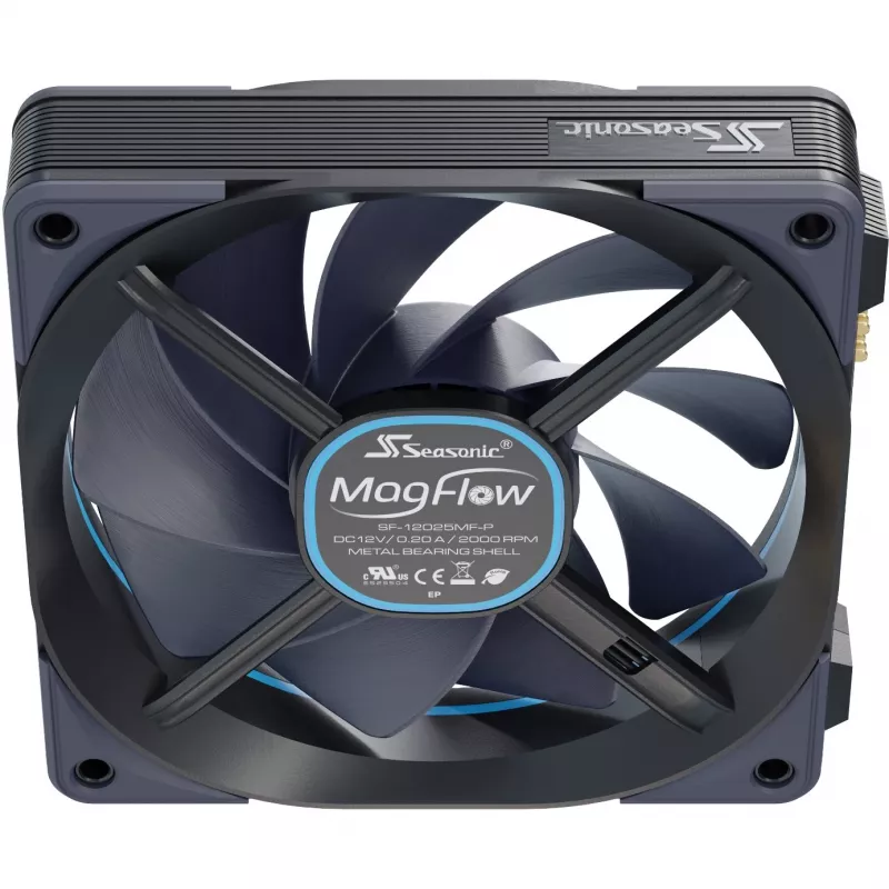 MagFlow 1225 PWM (kit de 1 ventilador) 120,4 x 124,2 x 26,6 mm / rodamiento hidrodinámico / 63,33 CFM / 33,78 dBa / 2000 rpm / cable magnético para una instalación sencilla (MAGFLOW-1)