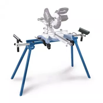Soporte para sierra de ingletar Scheppach UMF1550, soporte metálico de 4 patas, capacidad de carga máx. 150 kg, longitud máx. 194,5 cm, tamaño 950×540×810 mm, negro