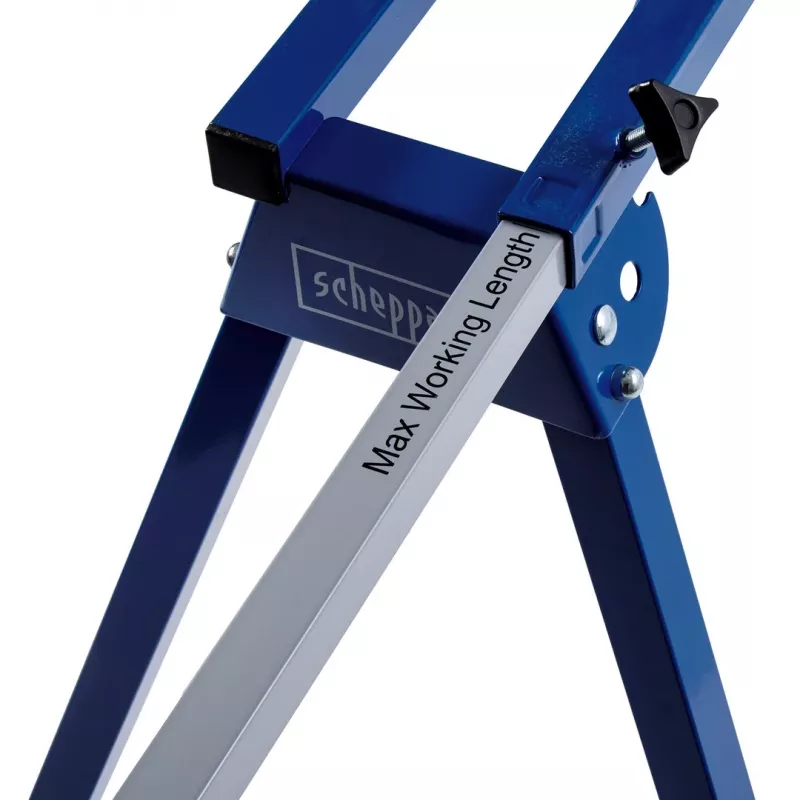 Soporte para sierra de ingletar Scheppach UMF1550, soporte metálico de 4 patas, capacidad de carga máx. 150 kg, longitud máx. 194,5 cm, tamaño 950×540×810 mm, negro