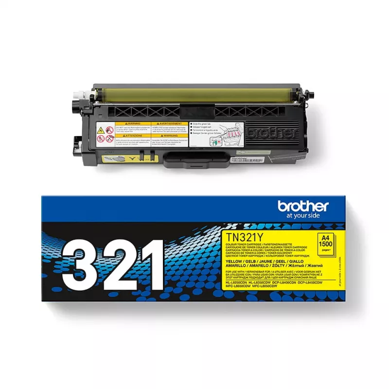 Brother TN-321Y cartucho de tóner, amarillo, 1500 páginas