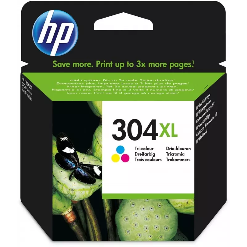 Cartucho de tinta original HP 304XL tricolor