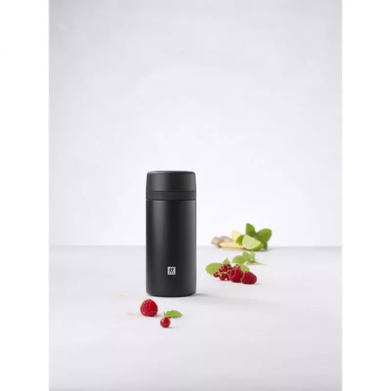 Botella isotérmica ZWILLING THERMO 0,42 L, acero inoxidable, negro, 7 h caliente / 10 h frío