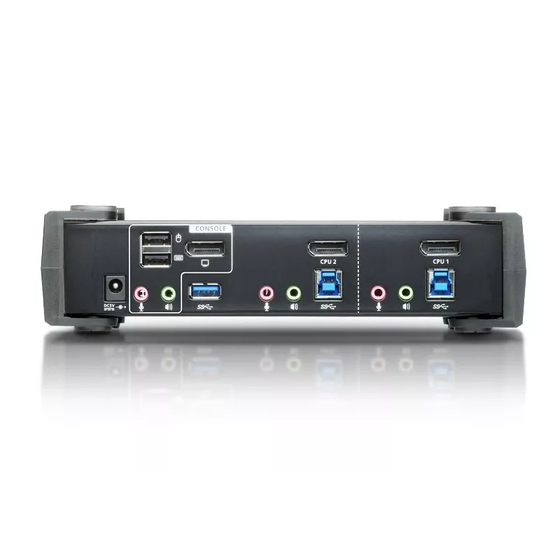 ATEN Switch KVMP™ 2 puertos USB 3.1 Gen 1 4K DisplayPort 1.2 con audio (cable KVM incluido)