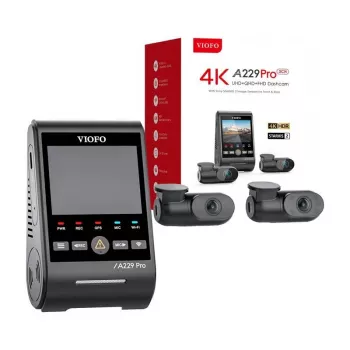 Dashcam VIOFO A229 PRO 3CH 4K + 2K + 1080P WiFi GPS