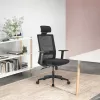 Ergo Office ER-425 Silla de oficina ergonómica de respaldo alto, máx. 150 kg, giratoria, soportes ajustables