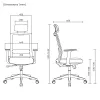 Ergo Office ER-425 Silla de oficina ergonómica de respaldo alto, máx. 150 kg, giratoria, soportes ajustables