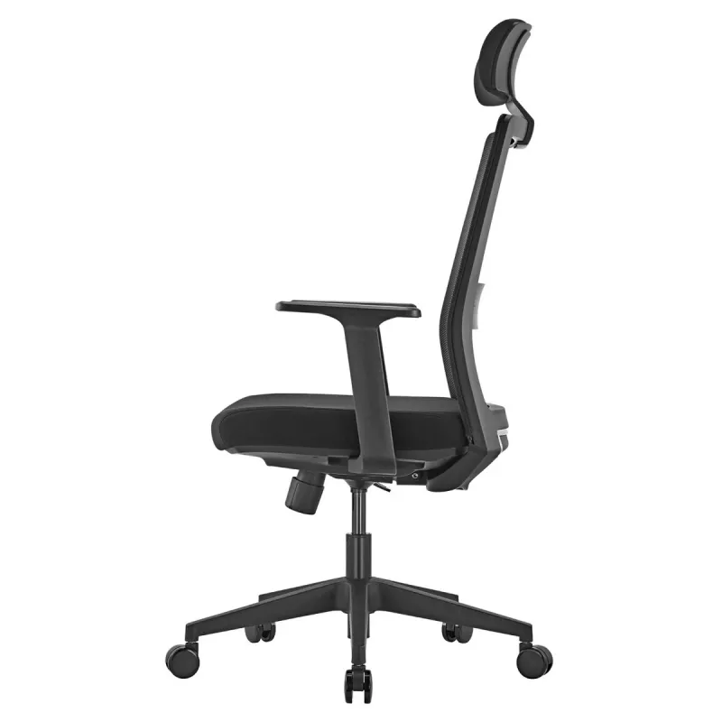 Ergo Office ER-425 Silla de oficina ergonómica de respaldo alto, máx. 150 kg, giratoria, soportes ajustables