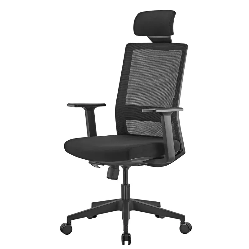 Ergo Office ER-425 Silla de oficina ergonómica de respaldo alto, máx. 150 kg, giratoria, soportes ajustables