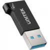 Adaptador Unitek USB-C a USB-A A1049ABK01 — negro, adaptador compacto USB-C (conector hembra) a USB-A (conector macho)
