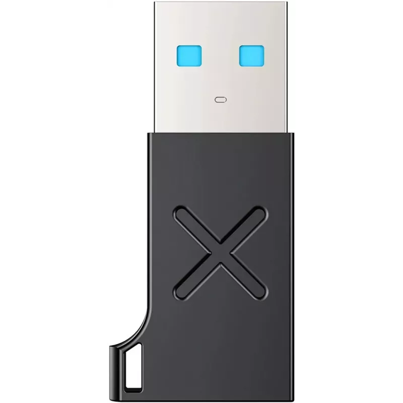 Adaptador Unitek USB-C a USB-A A1049ABK01 — negro, adaptador compacto USB-C (conector hembra) a USB-A (conector macho)