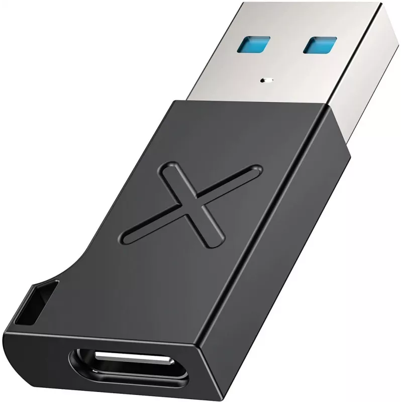Adaptador Unitek USB-C a USB-A A1049ABK01 — negro, adaptador compacto USB-C (conector hembra) a USB-A (conector macho)