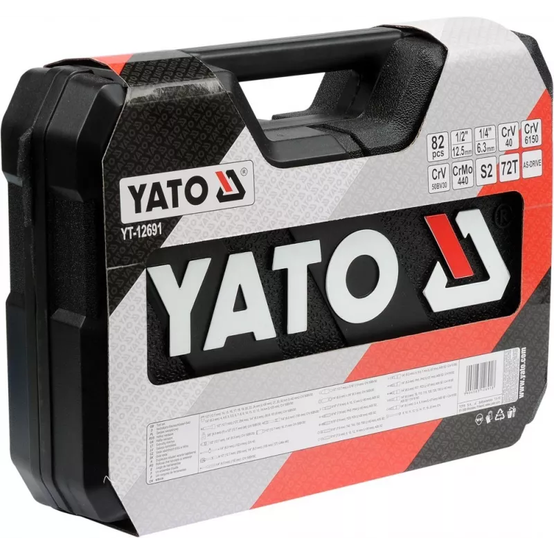 Yato YT-12691 Juego de llaves de vaso 82 uds.