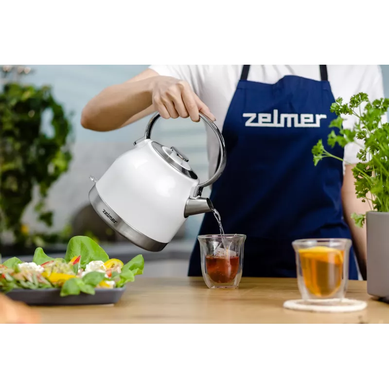 Hervidor de agua Zelmer ZCK7940 1,5 L 2200 W acero inoxidable, blanco