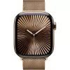 APPLE Watch Series 10 GPS + Cellular 42mm carcasa de titanio dorado con correa Milanese Loop dorada