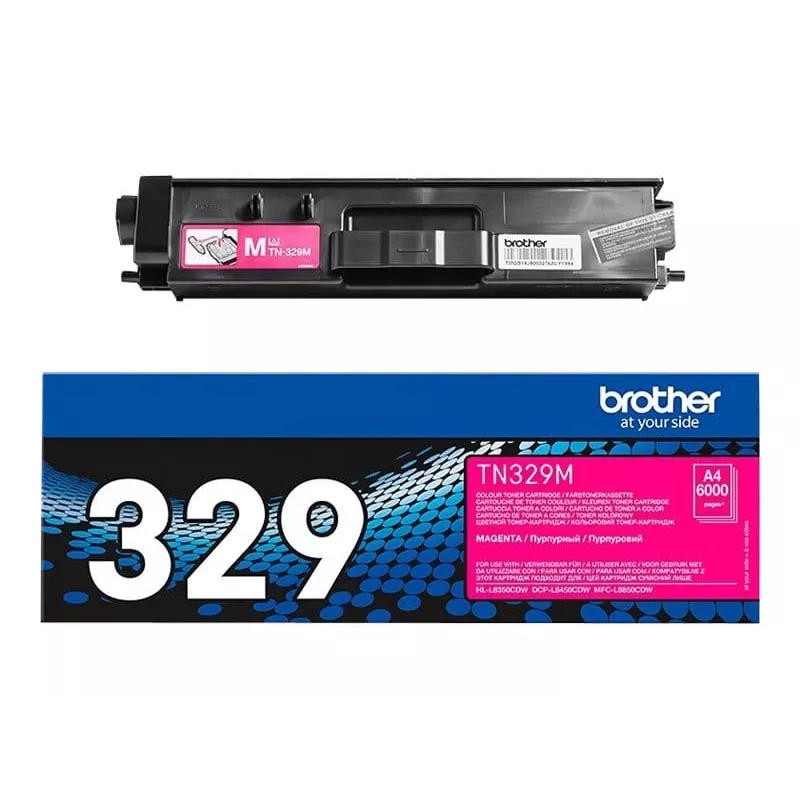 Brother TN-329M cartucho de tóner, magenta, 6000 páginas