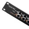Patchpanel QOLTEC 54478 12 puertos PoE negro