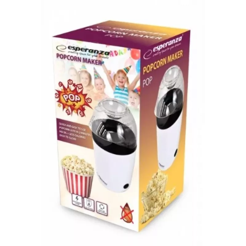 Máquina de palomitas Esperanza EKP006 negro blanco