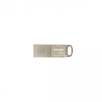 Memoria USB PATRIOT PS256GT560DS5D 256 GB USB 3.2 (USB-A/USB-C) giratoria, plata, 120 MB/s