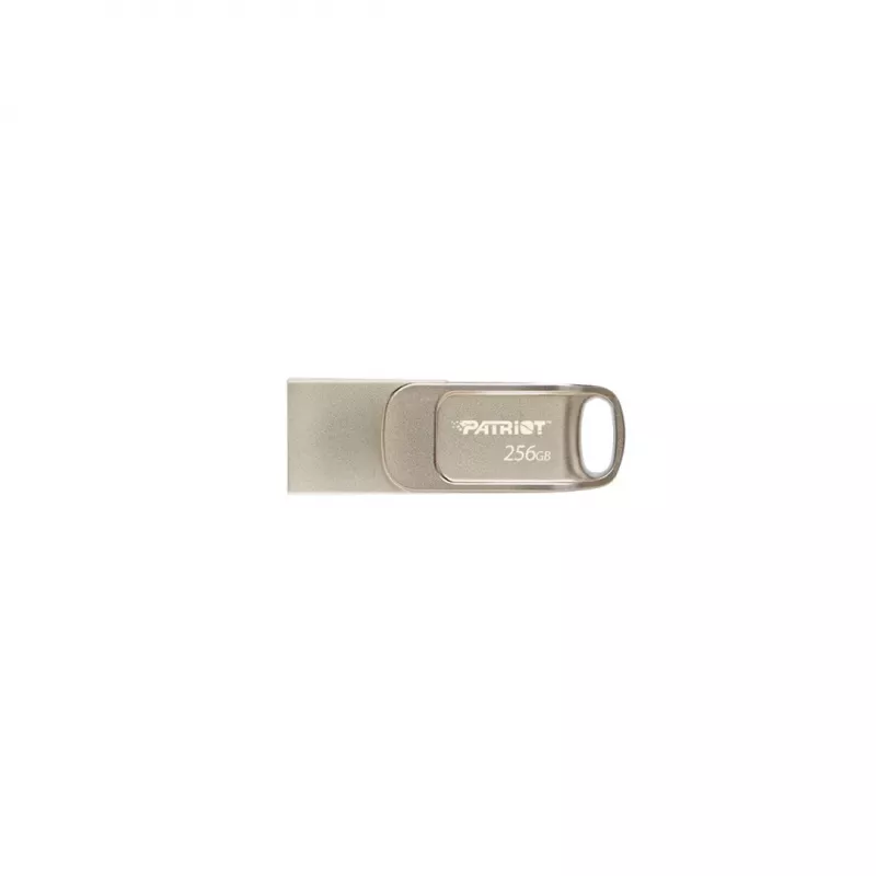 Memoria USB PATRIOT PS256GT560DS5D 256 GB USB 3.2 (USB-A/USB-C) giratoria, plata, 120 MB/s