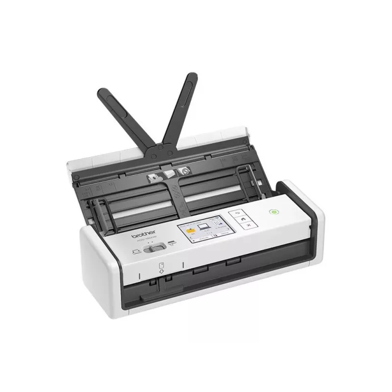 Escáner de documentos portátil inalámbrico a color Brother ADS-1800W — ADF dúplex compacto para pequeñas oficinas/uso móvil