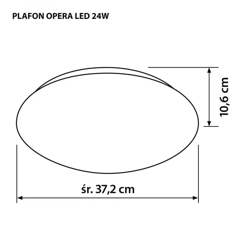 Moderna lámpara LED de techo Activejet OPERA LED 24W