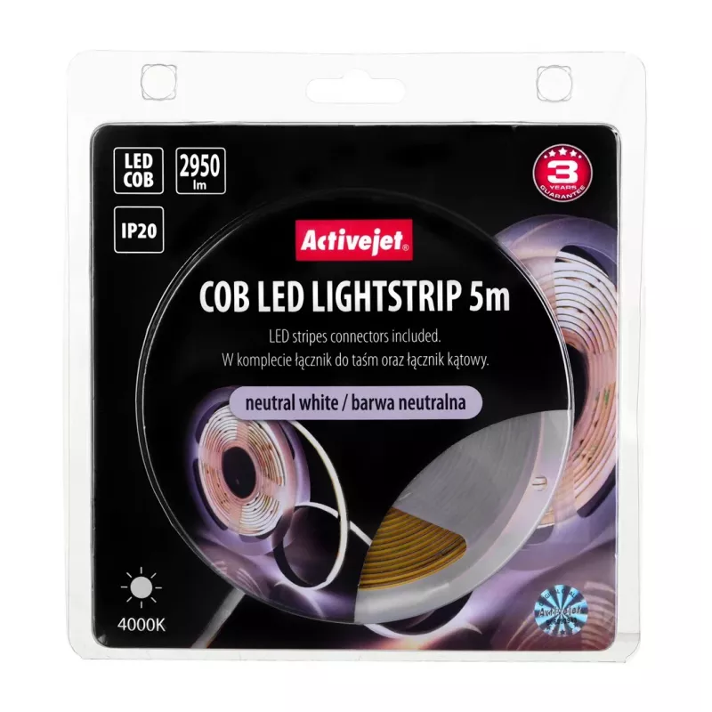 Activejet AJE-COB 5m neut Tira de luz universal para interiores