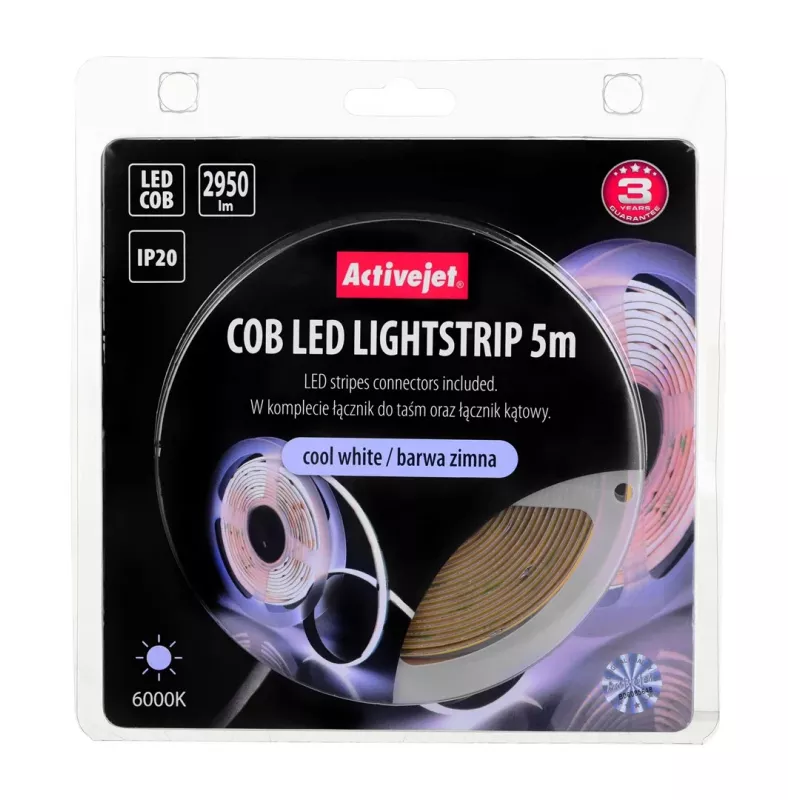 Activejet AJE-COB 5m zim Tira de luz universal para interiores