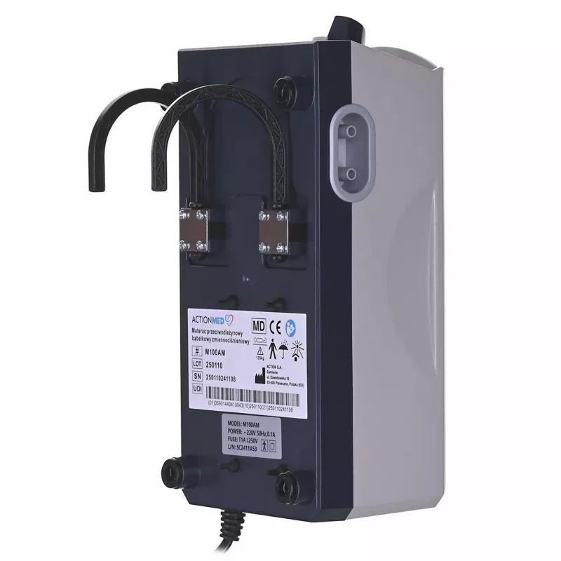 Colchón antiescaras de presión alterna ActionMed M100AM, colchón individual de PVC 192×82×7 cm, peso máximo del usuario 135 kg