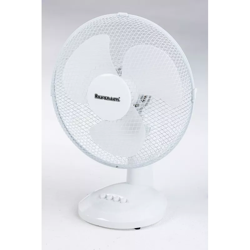 Ventilador de sobremesa doméstico Ravanson WT-1040 — 43 cm, 3 aspas, 3 velocidades, 45 W, carcasa de plástico, gris