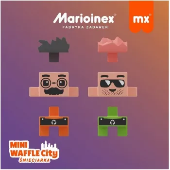 Marioinex Mini Waffle City camión de la basura, bloques de construcción, 148 piezas (903131)