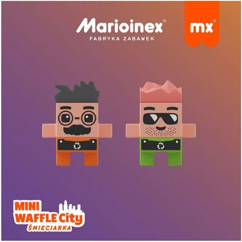 Marioinex Mini Waffle City camión de la basura, bloques de construcción, 148 piezas (903131)