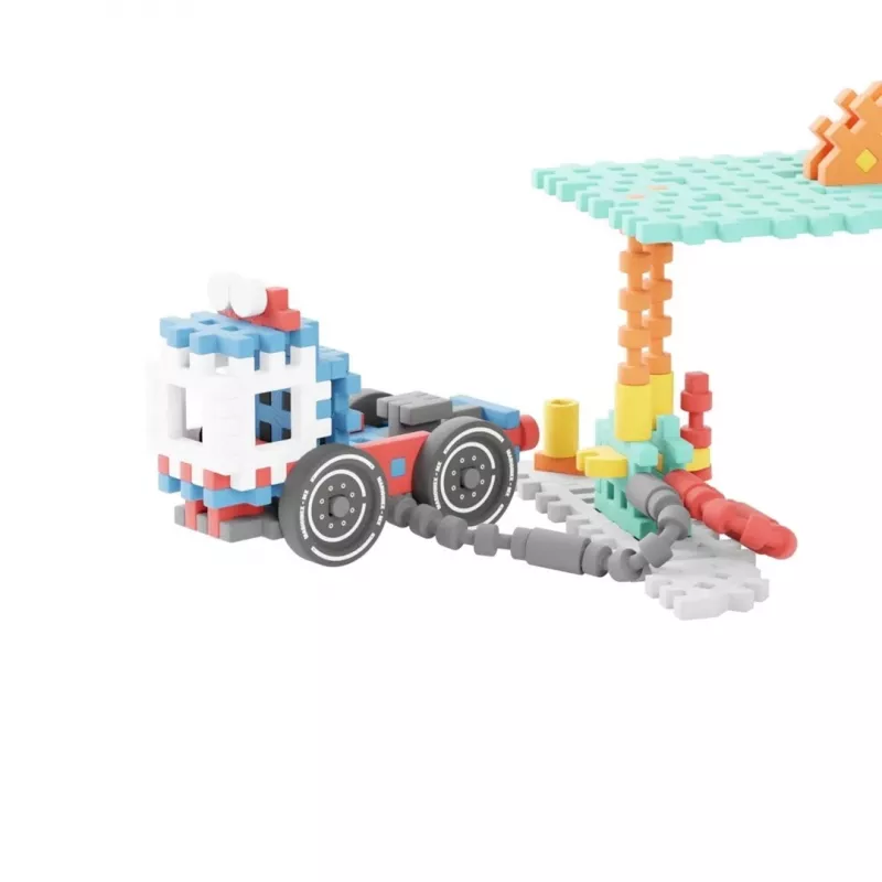 Set de bloques Marioinex Mini Waffle Blocks gasolinera, 148 piezas, multicolor, a partir de 6 años