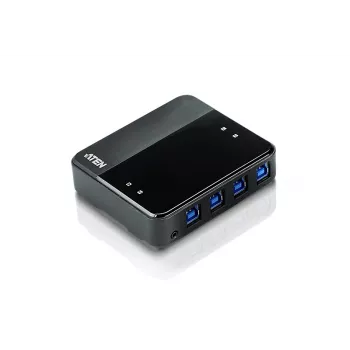 Conmutador de uso compartido de periféricos ATEN US434 4x4 USB 3.2 Gen1