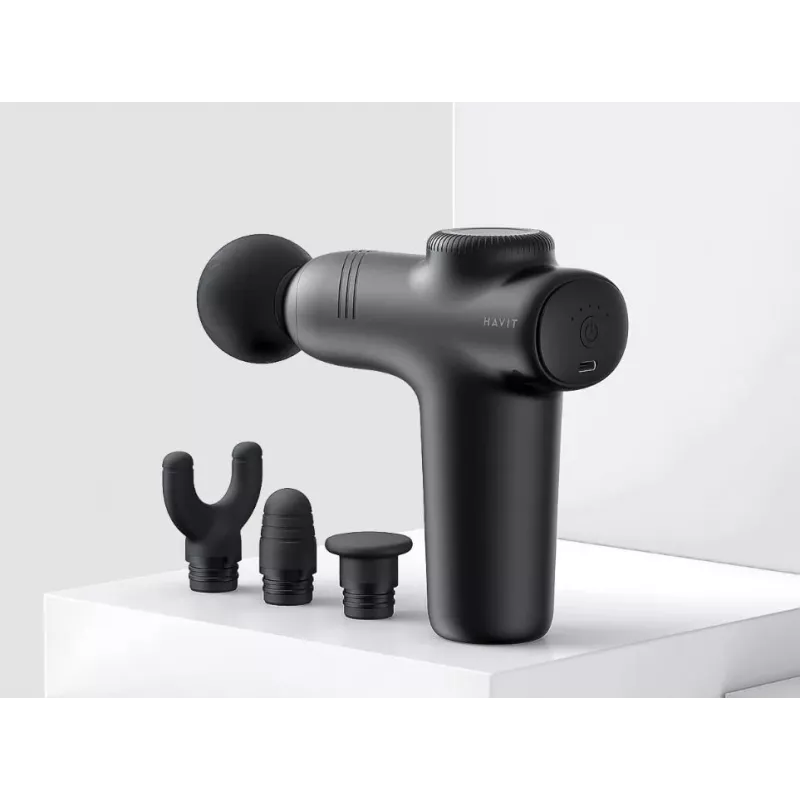 Masajeador de mano con forma de pistola Havit MG1508 masaje por percusión y vibración