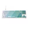 Teclado gaming Havit KB901L blanco y verde USB con cable RGB LED