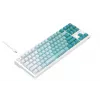 Teclado gaming Havit KB901L blanco y verde USB con cable RGB LED