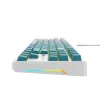Teclado gaming Havit KB901L blanco y verde USB con cable RGB LED