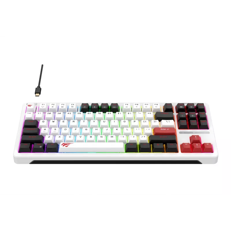Teclado gaming Havit KB902L 80% con cable USB QWERTY 88 teclas RGB LED