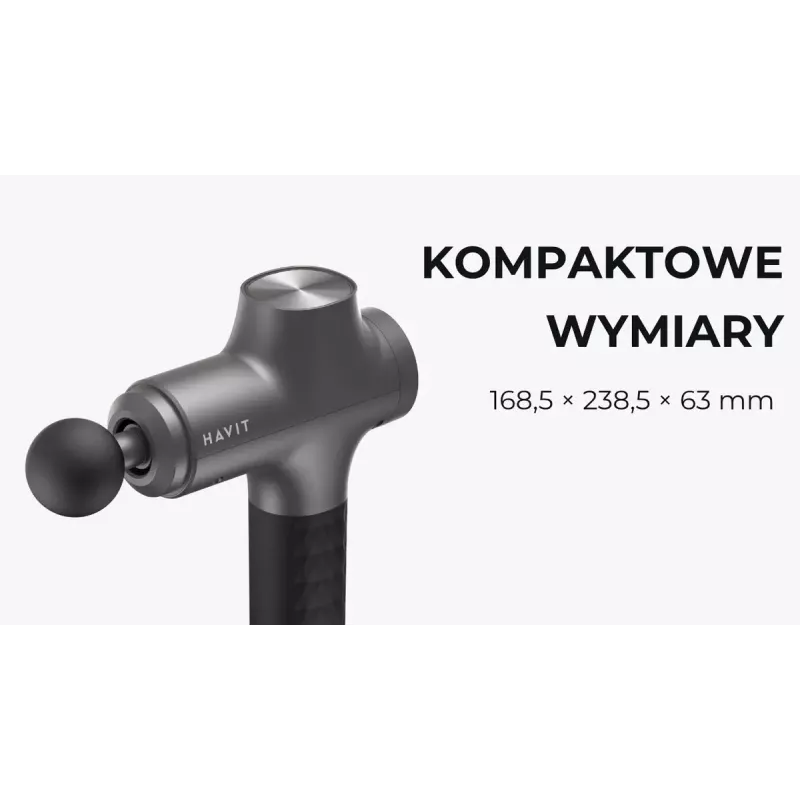 Masajeador de mano con forma de pistola Havit MG1503 con masaje por percusión y vibración