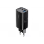 Cargador de viaje Havit UC20 GaN de tres puertos 65 W negro
