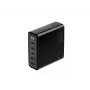 HAVIT Cargador de viaje UCLE004 EU 140W cinco puertos GaN negro