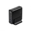 HAVIT Cargador de viaje UCLE004 EU 140W cinco puertos GaN negro