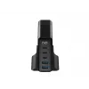 HAVIT Cargador de viaje UCLE004 EU 140W cinco puertos GaN negro
