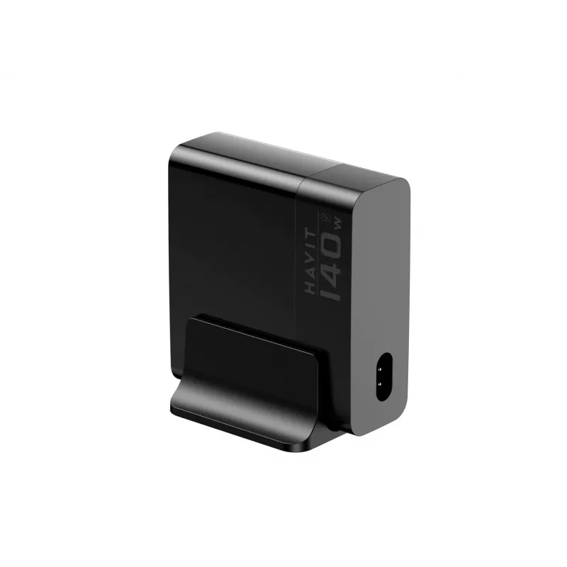 HAVIT Cargador de viaje UCLE004 EU 140W cinco puertos GaN negro
