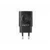 Havit UC132 EU cargador GaN 22W de dos puertos con carga inalámbrica negro