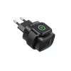 Havit UC132 EU cargador GaN 22W de dos puertos con carga inalámbrica negro