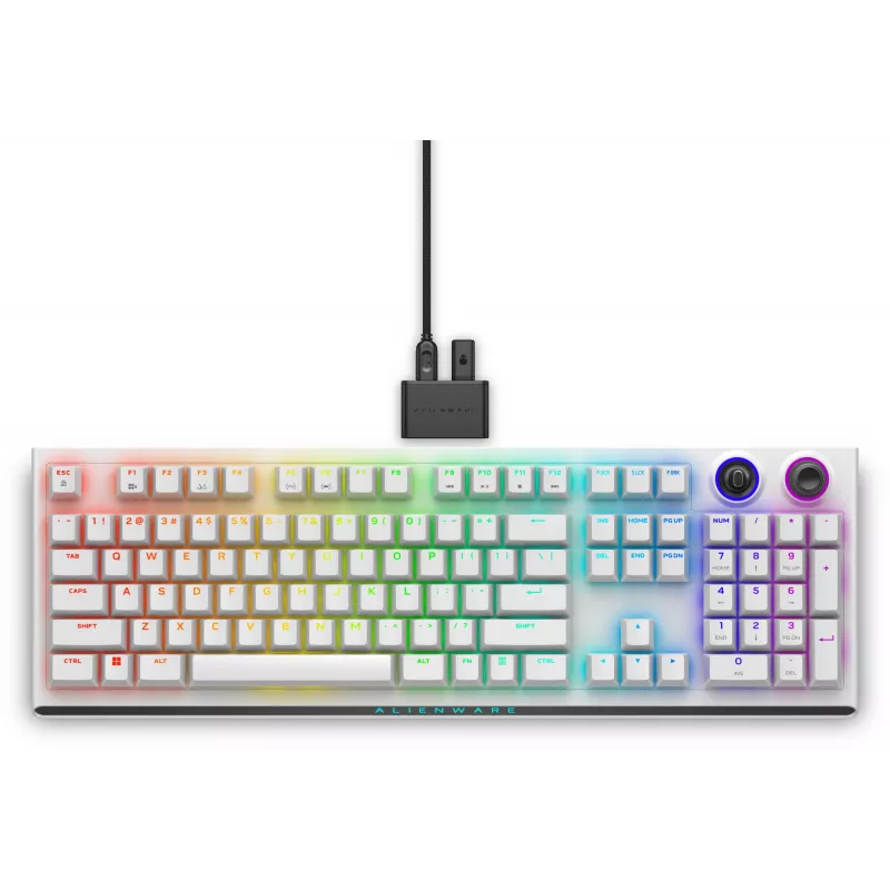 Dell | Alienware Tri-Mode AW920K | Teclado gaming inalámbrico | Inalámbrico | Iluminación LED RGB | US | Bluetooth | Lunar Light | Teclado numérico | CHERRY MX Red | Conexión inalámbrica
