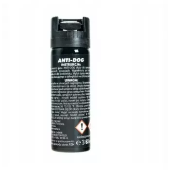 Spray de pimienta TW 1000 Anti-dog PEPPER-FOG 63 ml cono — 63 ml, 2.000.000 SHU, alcance máx. 3 m, negro